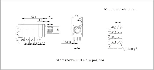 R09840G-A1 Rotry Potentiometer